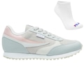 Kit Tênis Fila Renno Classic + Meia - Feminino CINZA/ROSA