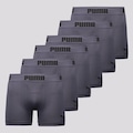 Kit Cueca Boxer Puma Anatomic sem Costura - 6 Unidades - Masculino CINZA