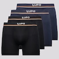 Kit Cueca Boxer Lupo - 4 Unidades - Masculino PRETO