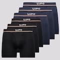 Kit Cueca Boxer Lupo - 6 Unidades - Masculino PRETO