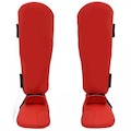 Caneleira de Karatê Shinai com Protetor de Peito de Pé - Infantil VERMELHO