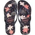 Chinelo de Dedo Havaianas Slim Organic 2 Floral - Feminino PRETO
