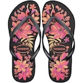 Chinelo de Dedo Havaianas Slim Organic 2 Floral - Feminino PRETO/VERMELHO