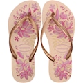 Chinelo de Dedo Havaianas Slim Organic 2 Floral - Feminino OURO
