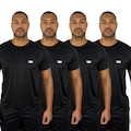 Camiseta Color Sports Dry Basic - 4 Unidades - Masculina PRETO