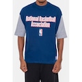 Camiseta NBA Oversized Vintage - Masculina AZUL