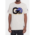 Camiseta NBA Floco Golden Stante Warriors - Masculina OFF WHITE