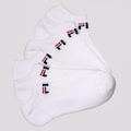 Kit Meia Cano Curto  Fila Light - 6 Pares - Unissex BRANCO