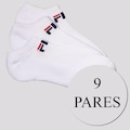 Kit Meia Cano Curto Fila Light - 9 Pares - Unissex BRANCO