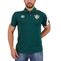 Camisa Polo do Fluminense 2022 Umbro Viagem - Masculina VERDE ESCURO