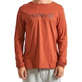 Camiseta Manga Longa Hurley O&O Solid - Masculina VERMELHO