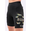 Bermuda de Compressão Hupi Run Longa Colors - Feminina PRETO