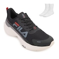 Tênis Fila Progress Lite e Meia - Masculino PRETO/CINZA