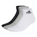 Kit de Meia adidas Cano Baixo 3 Pares Adulto CINZA/PRETO