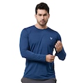 Camiseta Manga Longa Performance Wear Uv 50+ Proteção Solar - Masculina AZUL