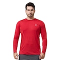Camiseta Manga Longa Performance Wear Uv 50+ Proteção Solar - Masculina VERMELHO