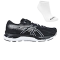 KIT TÊNIS ASICS GEL-HYPERSONIC 5 + MEIA - MASCULINO PRETO/BRANCO