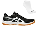 Tênis Asics Upcourt 6 + Par de Meia - Masculino PRETO/BRANCO