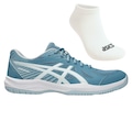 Tênis Asics Upcourt 6 + Par de Meia - Masculino AZUL CLA/BRANCO