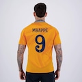 Camisa Real Madrid 2025 adidas Away 9 Mbappé - Masculina LARANJA