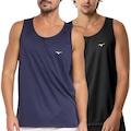 Camiseta Regata Mizuno Energy M - 2 Unidades - Masculina AZUL ESC/PRETO