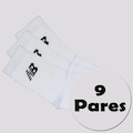 Kit Meia New Balance Cano Médio - 9 Pares - Unissex BRANCO