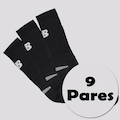 Kit Meia New Balance Cano Alto - 9 Pares - Unissex PRETO