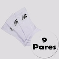 Kit Meia New Balance Cano Longo - 9 Pares - Unissex BRANCO
