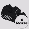Kit Meias New Balance com 6 Pares Cano Alto Feminina PRETO
