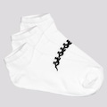 Kit Meias Kappa com 3 Pares Sapatilha - 38 A 43 - Adulto BRANCO