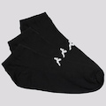 Kit Meias Kappa com 3 Pares Sapatilha - 38 A 43 - Adulto PRETO