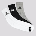 Kit Meias Kappa com 3 Pares Cano Médio - 38 A 43 - Adulto NAO SE APLICA