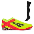 Chuteira Futsal Penalty Rx Locker Y-3 + Meião Penalty Storm - Adulto AMARELO/PRETO