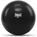 Bola Suiça de Pilates e Yoga Funcional e Academia Everlast 75 Cm - Anti Estouro com Bomba de Ar PRETO