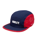 Boné Aba Reta Hurley Five Fast Sm25 -Five Panel - Trucker - Strapback - Adulto AZUL ESCURO