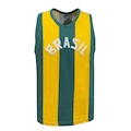 Camiseta Regata Liga Retro Brasil 1963 Basquete - Masculina AMARELO/VERDE