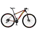 Bicicleta Aro 29 Krw Spotlight Alumínio Shimano Altus 24 Vel Hidráulico Suspensão C/ Trava Sx17 PRETO/AMARELO