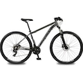Bicicleta Aro 29 Krw Spotlight Alumínio Shimano Altus 24 Vel Hidráulico Suspensão C/ Trava Sx17 CINZA/PRETO