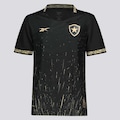 Camisa do Botafogo Ii 2024 Reebok - Infantil PRETO