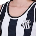 Camiseta Regata Braziline Santos Hino - Feminina BRANCO/PRETO
