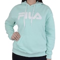 Blusão Feminino Fila com Capuz Comfort Letter TURQUESA