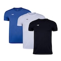 Kit Camiseta Penalty X - 3 Unidades - Infantil PRETO/AZUL