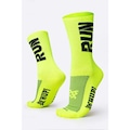 Meia Cano Longo Hupi Run - 2 Pares - Unissex AMARELO
