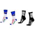 Meia Cano Longo Hupi Corrida Run Pernambuco - 2 Pares - Unissex PRETO/BRANCO