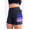 Bermuda de Compressao Hupi Run Curta Pena - Feminina PRETO/ROXO