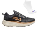 Kit Tênis Fila Maxximus + Meia - Feminino PRETO/BRONZE
