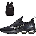 Tênis Mizuno Wave Invictus 4 + 1 Mochila Mizuno Energy - Masculino PRETO
