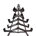 Kit Puxadores Anatômicos Academia Musculação Yangfit + Suporte PRETO