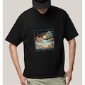 Camiseta Oversized Algodão Prime Wss Seaside - Masculina PRETO