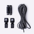 Cadarço Elástico Hupi Laces PRETO/CINZA